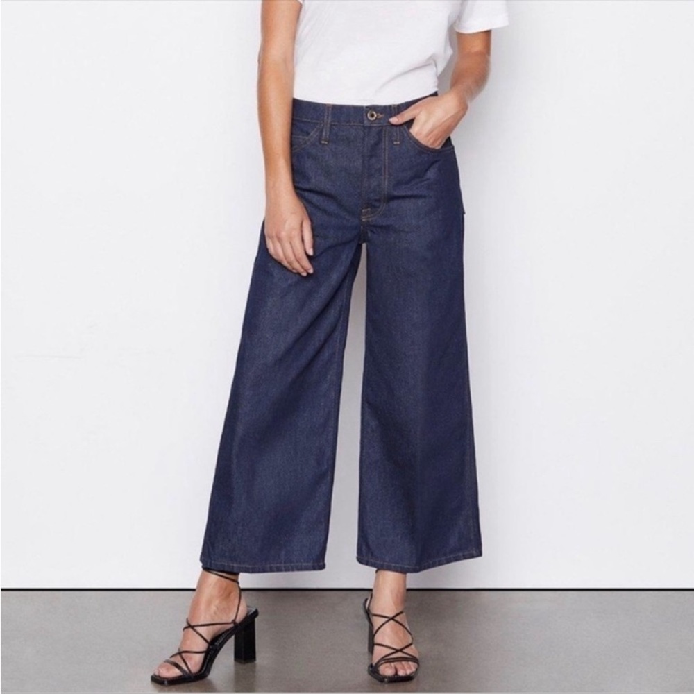 FRAME Le Italien Wide Leg Crop Jeans